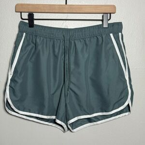 ASOS Design Mens Swim Trunks M Green Teal Shorts Vacation Beach‎ Resort